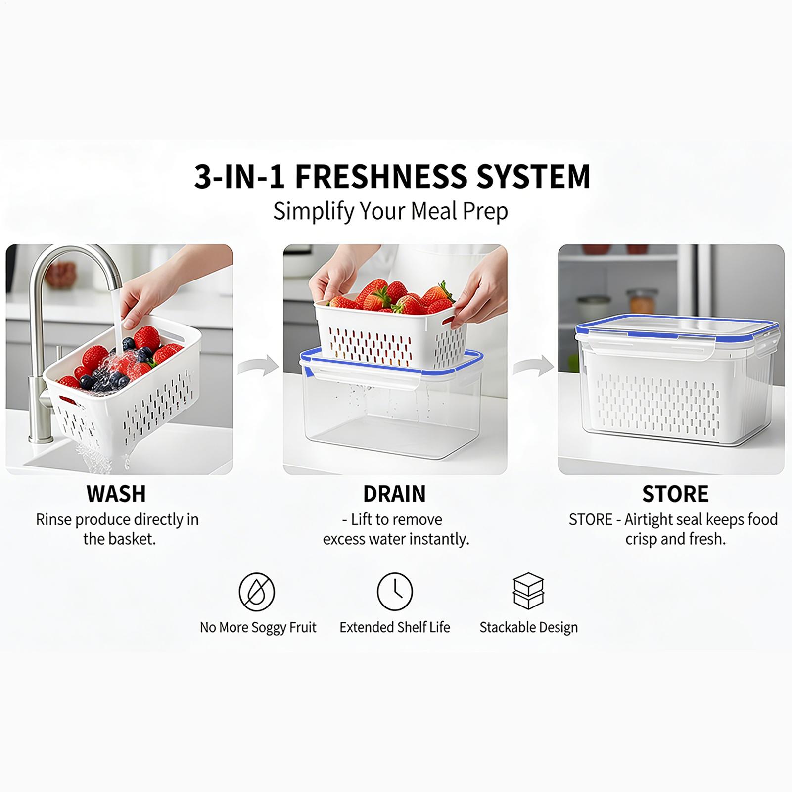 Food Storage Containers - Pojemnik na żywność 4 w 1,