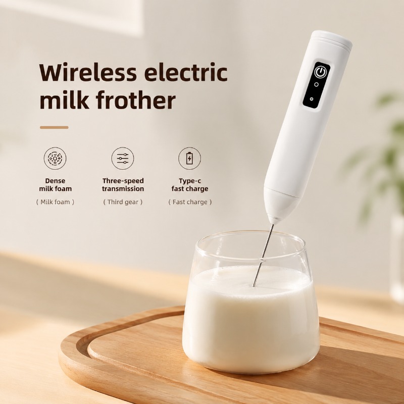 Kitchen Gadgets Must Have - Elektryczny spieniacz do mleka + trzepaczka