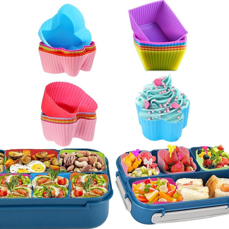 Silicone Baking Mat - 8 szt. Silikonowe przegródki do lunchboxa