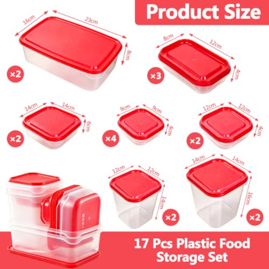 17-częściowy zestaw plastikowy – Food Storage Containers recenzja i cena