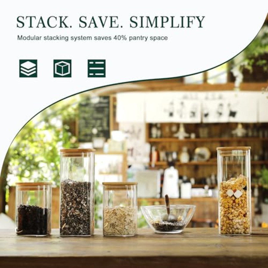 12 sztuk kwadratowych szklanyc – Food Storage Containers recenzja i cena
