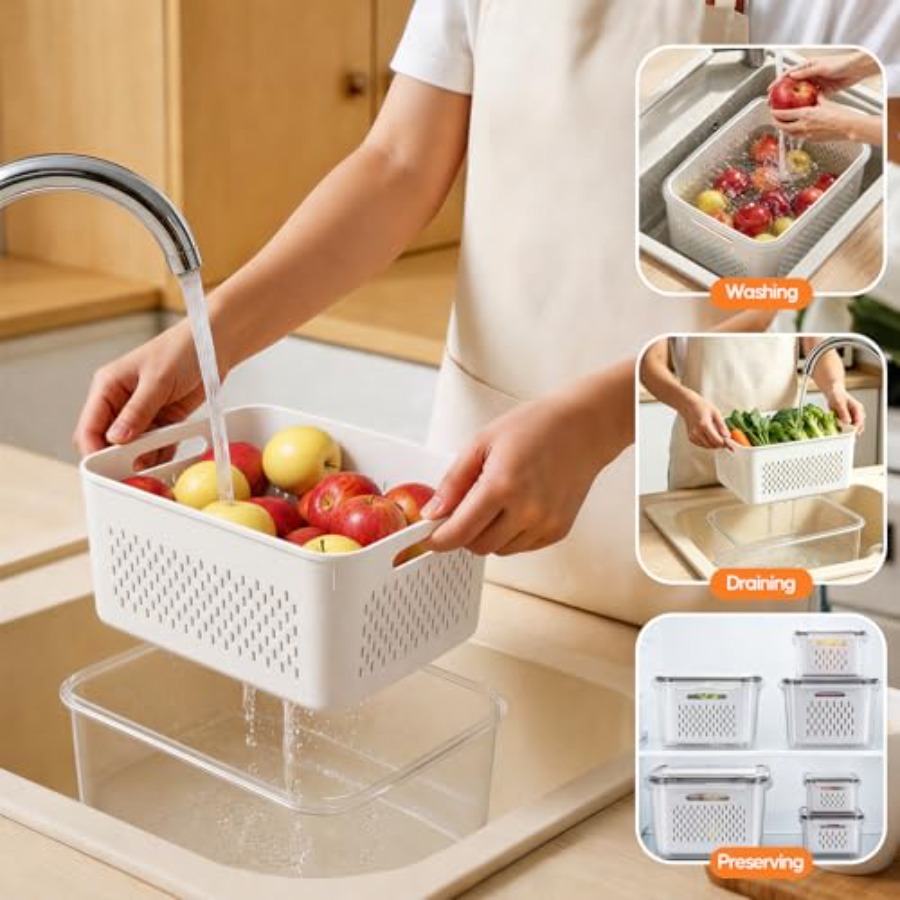 Pojemniki na owoce do lodówki  – Food Storage Containers recenzja i cena